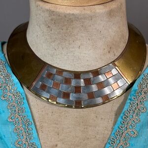 Vintage Copper Brass Necklace Choker